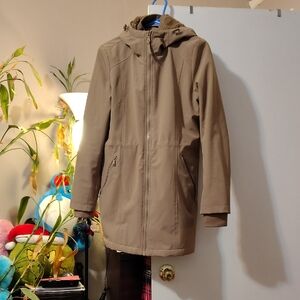 Women's Calvin Klein Tan Hooded Jacket